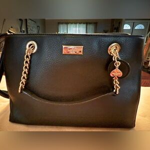 Kate Spade Black Leather Tote Bag